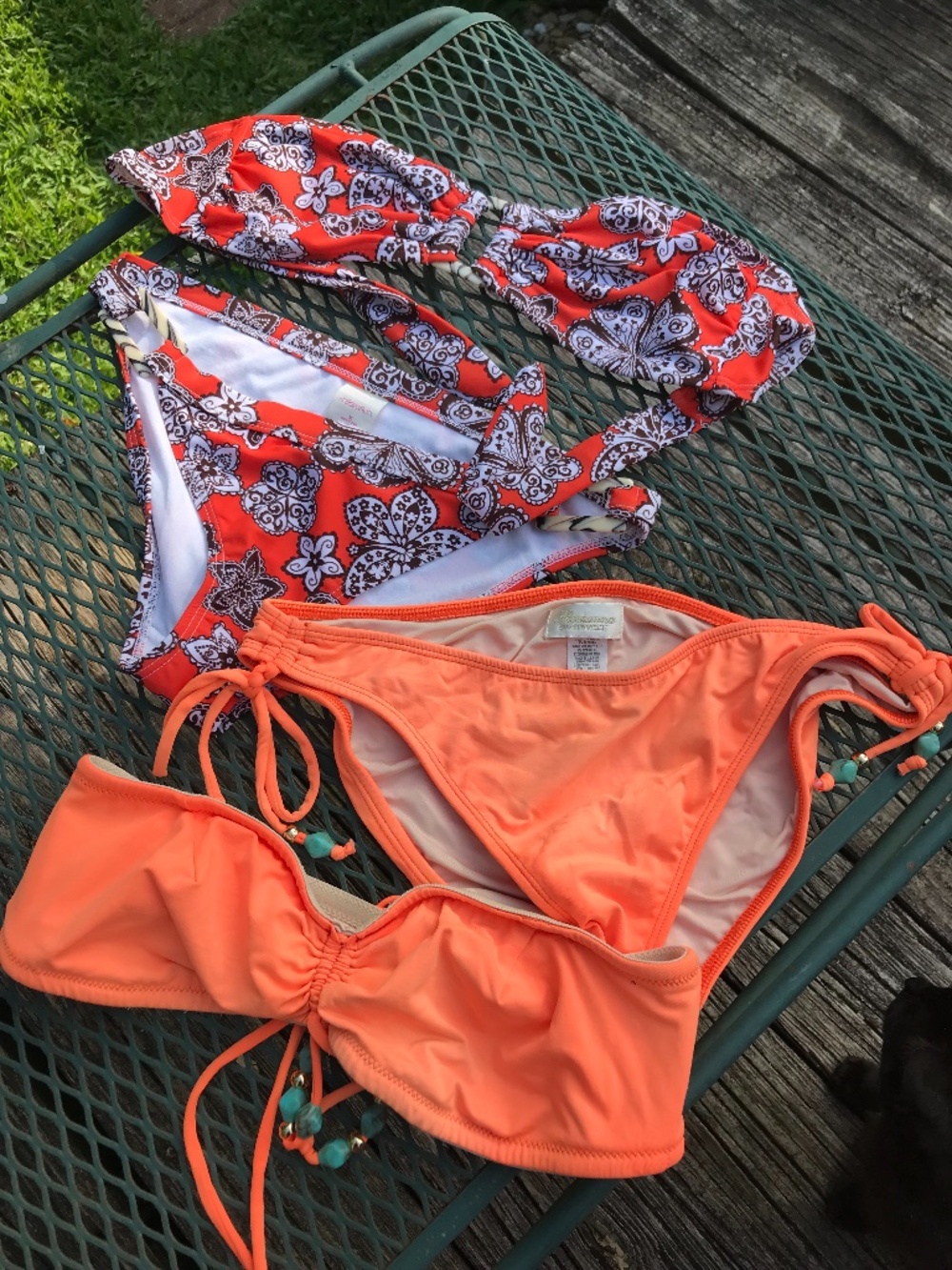Shoshanna and Xilaration Bandeau bikinis L and M